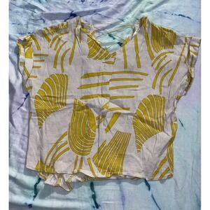 ASOS See U Soon XS V Neck‎ Short Sleeve Top Pink Gold